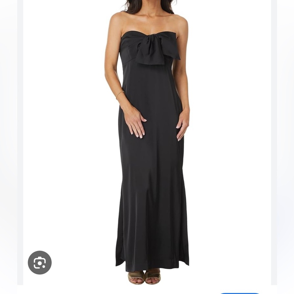 Nicole Miller Satin Black Cocktail Dress